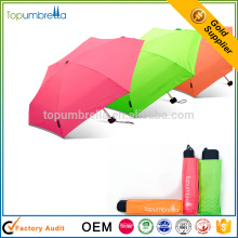 Funky Manual Open Pocket Micro Mini Super Light 5 Fold Umbrella For Convenience